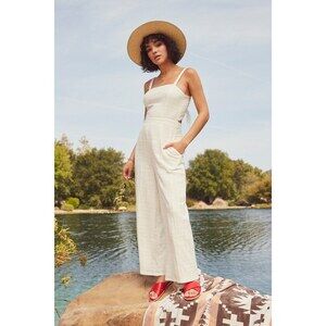 Lulus Coastal Living Ivory Tie-back Wide-leg Jumpsuit White - Size M